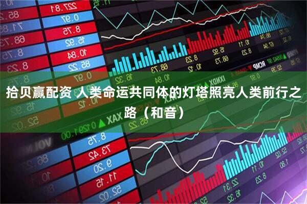 拾贝赢配资 人类命运共同体的灯塔照亮人类前行之路（和音）